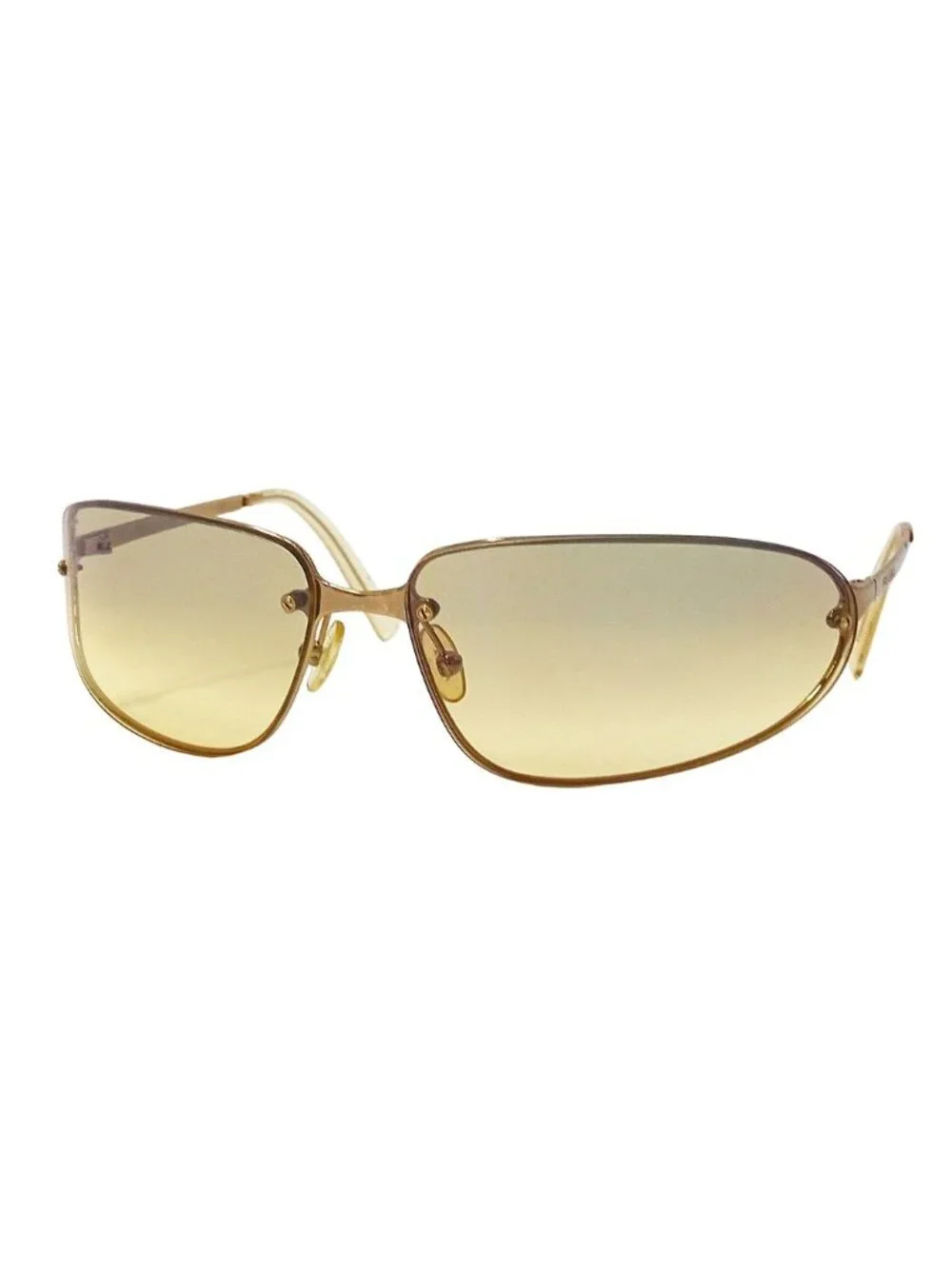 Prada Sunglasses Gold Beige Summer Cool Eyewear